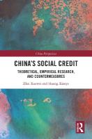 China's Social Credit: Theoretical, Empirical Research, and Countermeasures