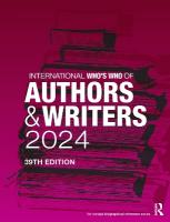International Who's Who of Authors and Writers 2024 39th edition