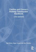 Chudley and Greeno's Building Construction Handbook 13th edition