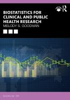 Biostatistics for Clinical and Public Health Research 2nd edition
