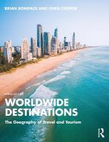 Worldwide Destinations: The Geography of Travel and Tourism 9th edition