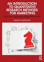 Introduction to Quantitative Research Methods for Marketing: Tools and Techniques Using SPSS and R