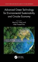Advanced Green Technology for Environmental Sustainability and Circular  Economy