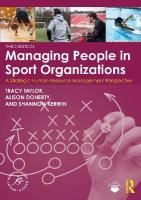 Managing People in Sport Organizations: A Strategic Human Resource Management Perspective 3rd edition