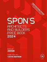 Spon's Architects' and Builders' Price Book 2024 149th edition