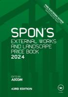 Spon's External Works and Landscape Price Book 2024 43rd edition