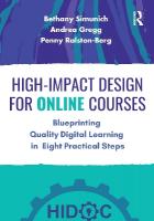 High-Impact Design for Online Courses: Blueprinting Quality Digital Learning in Eight Practical Steps