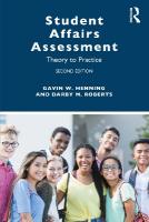 Student Affairs Assessment: Theory to Practice 2nd edition