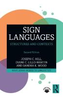 Sign Languages: Structures and Contexts 2nd edition