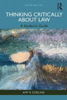 Thinking Critically About Law: A Student's Guide 2nd edition