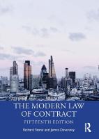 Modern Law of Contract 15th edition