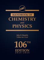 CRC Handbook of Chemistry and Physics 106th edition