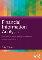 Financial Information Analysis: The Role of Accounting Information in Modern Society 4th edition