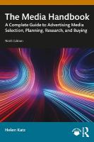 Media Handbook: A Complete Guide to Advertising Media Selection, Planning, Research, and  Buying 9th edition