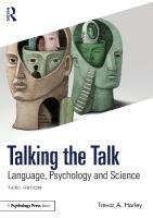 Talking the Talk: Language, Psychology and Science 3rd edition