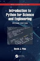 Introduction to Python for Science and Engineering 2nd edition