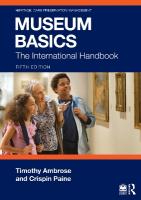 Museum Basics: The International Handbook 5th edition