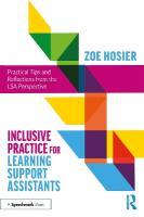 Inclusive Practice for Learning Support Assistants: Practical Tips and Reflections from the LSA Perspective