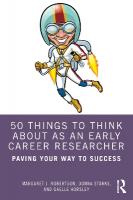 50 Things to Think About as an Early Career Researcher: Paving Your Way to Success