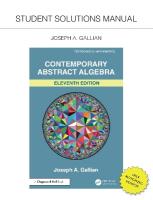 Student Solutions Manual for Gallian's Contemporary Abstract Algebra 11th edition