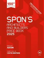 Spon's Architects' and Builders' Price Book 2025 150th edition