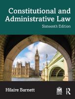 Constitutional and Administrative Law 16th edition