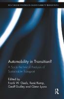 Automobility in Transition?: A Socio-Technical Analysis of Sustainable Transport