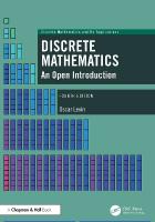 Discrete Mathematics: An Open Introduction 4th edition