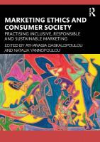 Marketing Ethics and Consumer Society: Practising Inclusive, Responsible and Sustainable Marketing