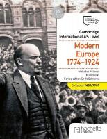 Cambridge International AS Level History: Modern Europe 1774-1924