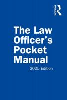 Law Officer's Pocket Manual: 2025 Edition
