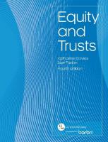 Equity and Trusts Revised edition