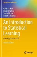 Introduction to Statistical Learning: with Applications in R Second Edition 2021