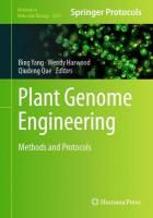 Plant Genome Engineering: Methods and Protocols 1st ed. 2023