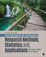 Student Study Guide With IBM® SPSS® Workbook for Research Methods,  Statistics, and Applications 3rd Revised edition