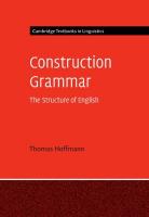 Construction Grammar