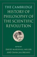 Cambridge History of Philosophy of the Scientific Revolution