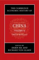 Cambridge Economic History of China