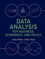 Data Analysis for Business, Economics, and Policy
