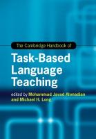 Cambridge Handbook of Task-Based Language Teaching