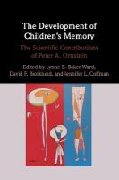 Development of Children's Memory: The Scientific Contributions of Peter A. Ornstein