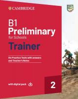 B1 Preliminary for Schools Trainer 2 Student's Book with Answers with with Downloadable Audio