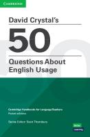 David Crystal's 50 Questions About English Usage Paperback