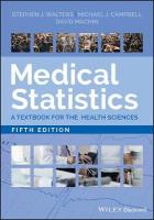 Medical Statistics: A Textbook for the Health Sciences 5th edition