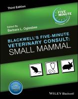 Blackwell's Five-Minute Veterinary Consult: Small Mammal 3rd edition