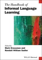 Handbook of Informal Language Learning