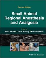 Small Animal Regional Anesthesia and Analgesia 2nd edition