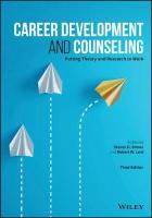 Career Development and Counseling: Putting Theory and Research to Work 3rd edition