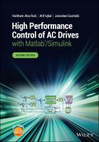 High Performance Control of AC Drives with Matlab/Simulink 2nd edition