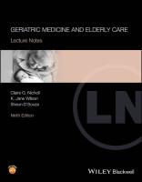 Geriatric Medicine and Elderly Care: Lecture Notes 9th edition